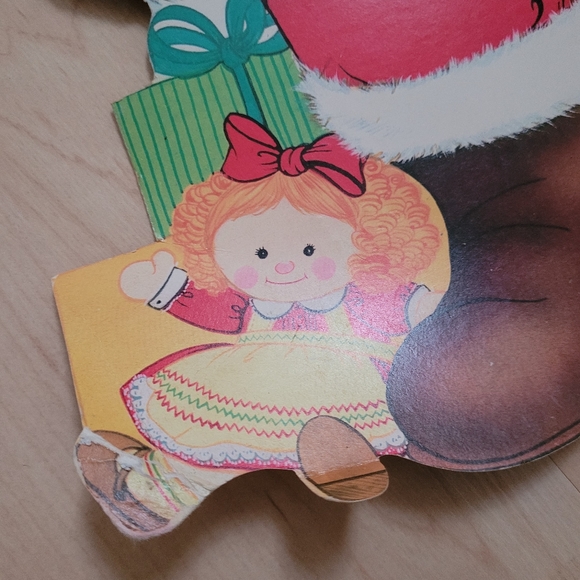 Vintage 1990s Eureka Christmas Santa Claus die-cut cardstock decoration - Picture 6 of 6